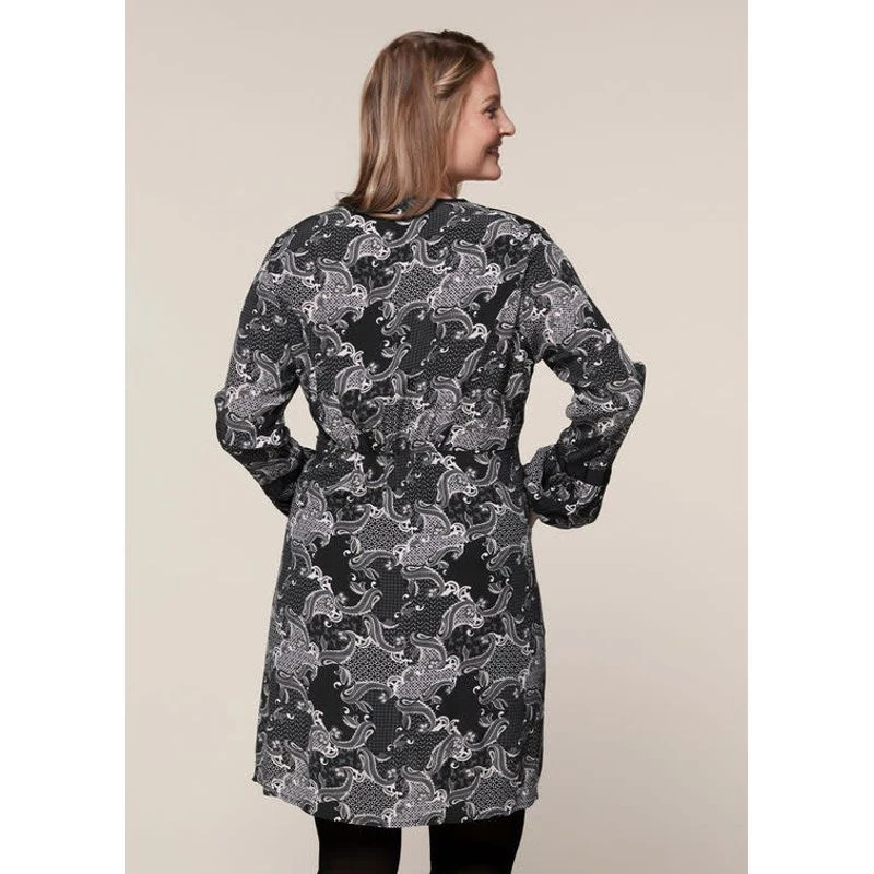 EQL Women's Ecovero Boheme Tunic Dress - Black Patchwork Paisley EQL Women's Ecovero Boheme Tunic Dress - Black Patchwork Paisley -Ovation Store 582615 800 800
