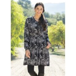 EQL Women's Ecovero Boheme Tunic Dress - Black Patchwork Paisley 6 EQL Women's Ecovero Boheme Tunic Dress - Black Patchwork Paisley -Ovation Store 582617 800 800