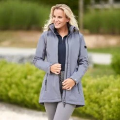 Horze Women's Freya Long Softshell Jacket - Steel Grey -Ovation Store 583945 800 800