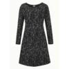 EQL Women's Inspired Scoop Neck Long Sleeve Dress - Black Horseshoe Branches -Ovation Store 585356 800 800