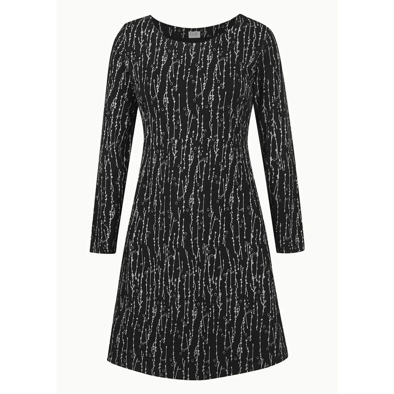 EQL Women's Inspired Scoop Neck Long Sleeve Dress - Black Horseshoe Branches EQL Women's Inspired Scoop Neck Long Sleeve Dress - Black Horseshoe Branches -Ovation Store 585356 800 800