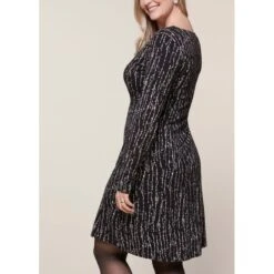 EQL Women's Inspired Scoop Neck Long Sleeve Dress - Black Horseshoe Branches 4 EQL Women's Inspired Scoop Neck Long Sleeve Dress - Black Horseshoe Branches -Ovation Store 585358 800 800