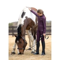 Kerrits Kids' Power Stretch Knee Patch Pocket Tights - Raisin -Ovation Store 585694 800 800