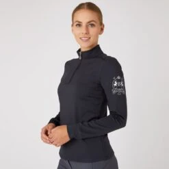 Horze Women's Iris Training And Show Shirt - Dark Navy -Ovation Store 591070 800 800