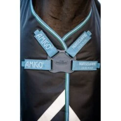 Amigo Bravo 12 Plus Disc Closure Turnout Bundle - Navy/Turquoise/Aqua/Blue -Ovation Store 591476 800 800