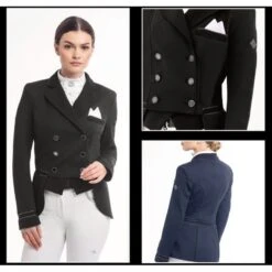 Fair Play Women's Elizabeth Comfimesh Short Tail Coat - Black -Ovation Store 592841 800 800