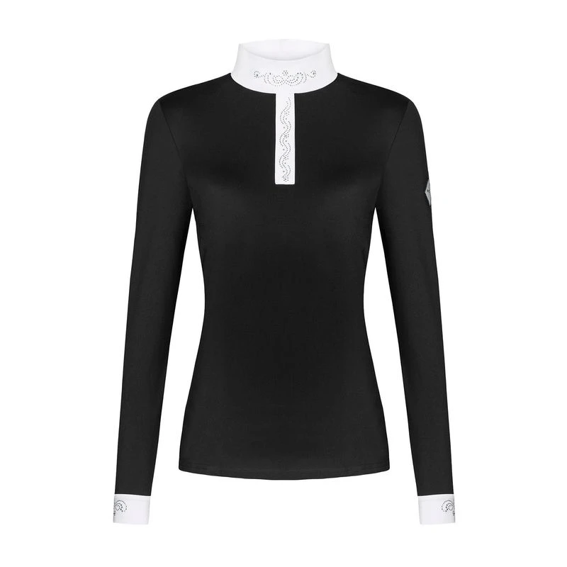 Fair Play Women's Meredith Half Turtleneck Long Sleeve Competition Shirt - Black Fair Play Women's Meredith Half Turtleneck Long Sleeve Competition Shirt - Black -Ovation Store 594223 800 800
