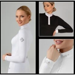 Fair Play Women's Meredith Half Turtleneck Long Sleeve Competition Shirt - Black 5 Fair Play Women's Meredith Half Turtleneck Long Sleeve Competition Shirt - Black -Ovation Store 594226 800 800