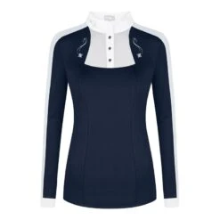 Fair Play Women's Lorella Long Sleeve Competition Shirt - Navy/White
