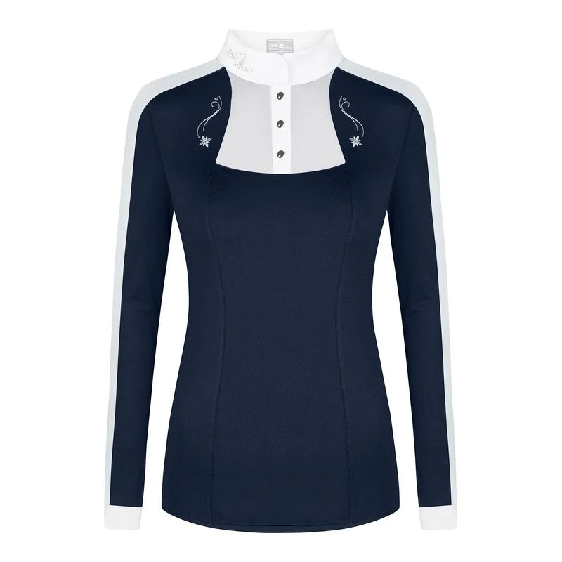 Fair Play Women's Lorella Long Sleeve Competition Shirt - Navy/White Fair Play Women's Lorella Long Sleeve Competition Shirt - Navy/White -Ovation Store 594287 800 800