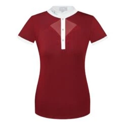 Fair Play Women's Cathrine Short Sleeve Competition Shirt - Burgundy/White