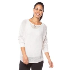 EQL Women's Organic Cotton Mesh Weekender Top - Soft White -Ovation Store 598309 800 800