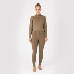 B Vertigo Women's Davina Full Seat Breeches - Shiitake Beige 4 B Vertigo Women's Davina Full Seat Breeches - Shiitake Beige -Ovation Store 600869 800 800
