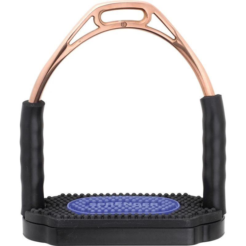 Herm Sprenger Bow Balance Stirrups - Bronze/Black/Blue Pad Herm Sprenger Bow Balance Stirrups - Bronze/Black/Blue Pad -Ovation Store 605131 800 800