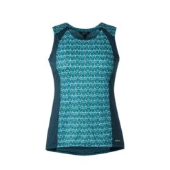Kerrits Women's Always Cool Ice Fil Tank - Peacock Iron Bouquet/Lagoon