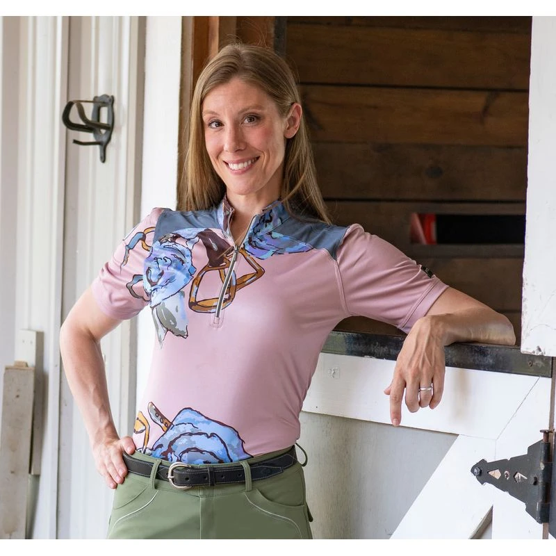 FITS Women's Kinetic Short Sleeve Shirt - Blue Roses & Tack FITS Women's Kinetic Short Sleeve Shirt - Blue Roses & Tack -Ovation Store 621194 800 800