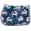 Ovation Altitude Print AP Saddle Pad - Blue Whimsical Horses -Ovation Store 621282 800 800