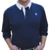 Romfh Men's Long Sleeve Polo Shirt - Dark Navy/White 1 Romfh Men's Long Sleeve Polo Shirt - Dark Navy/White -Ovation Store 640450 800 800
