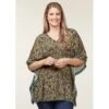 EQL Women's Daydream Gauze Tunic - Cypress Hoofprint Meadow -Ovation Store 644602 800 800