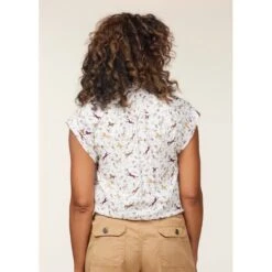 EQL Women's Horizon Rolled Cuff Shirt - Soft White Spring Fever -Ovation Store 644750 800 800