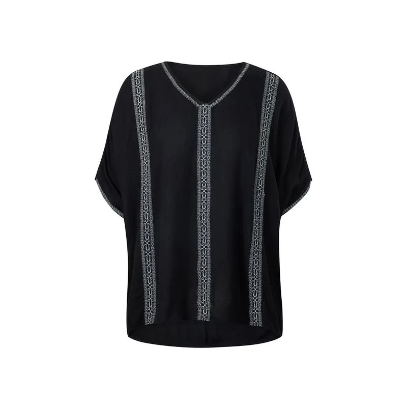 EQL Women's Embroidered EQ Stripe Top - Black EQL Women's Embroidered EQ Stripe Top - Black -Ovation Store 644782 800 800