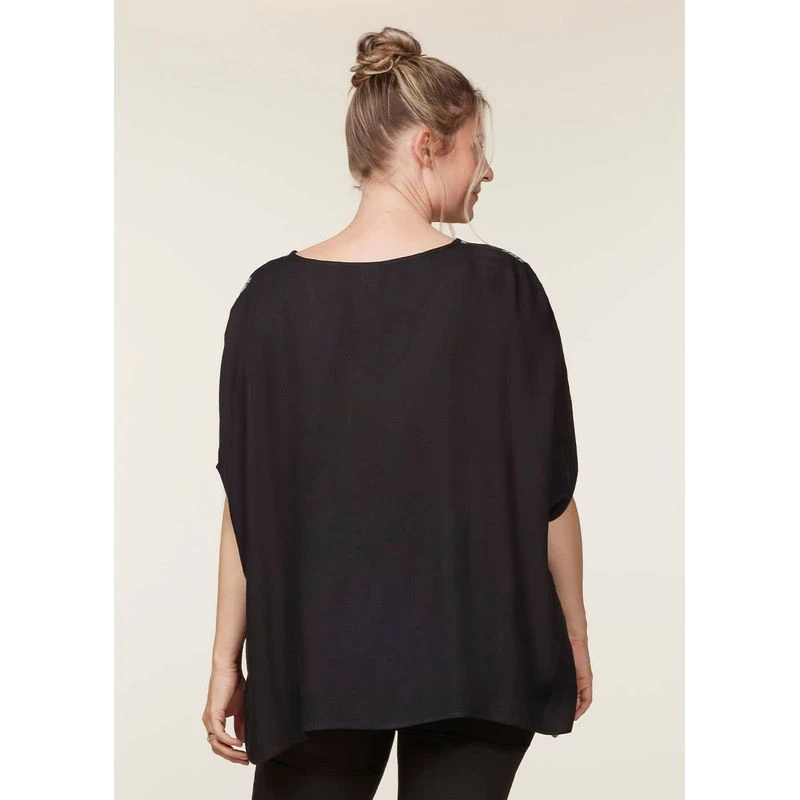 EQL Women's Embroidered EQ Stripe Top - Black EQL Women's Embroidered EQ Stripe Top - Black -Ovation Store 644785 800 800