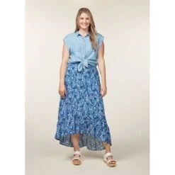 EQL Women's Tencel Rolled Cuff Shirt - Chambray -Ovation Store 644825 800 800