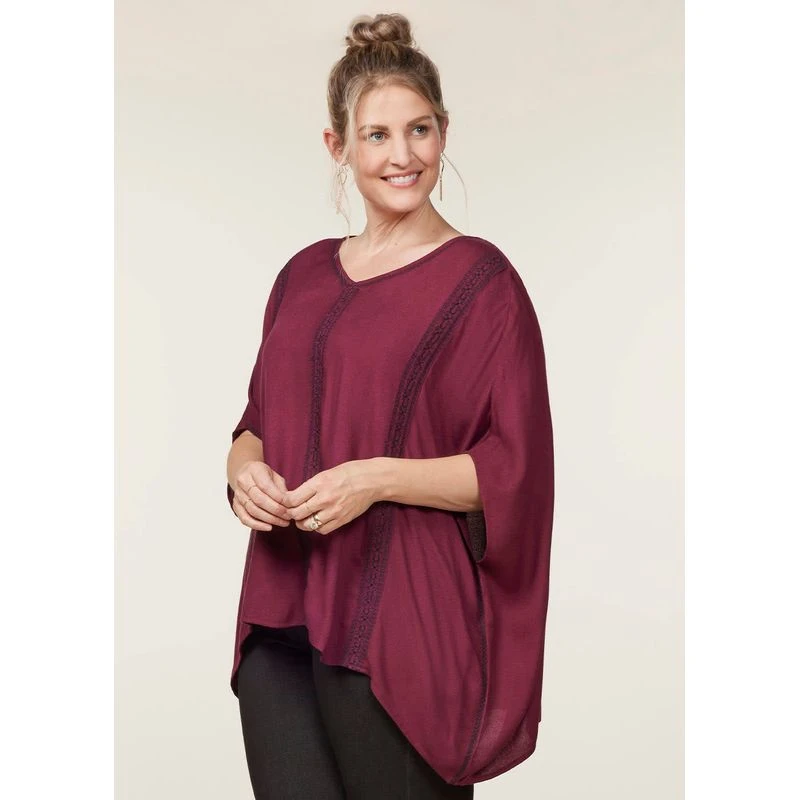 EQL Women's Embroidered EQ Stripe Top - Sangria EQL Women's Embroidered EQ Stripe Top - Sangria -Ovation Store 644965 800 800