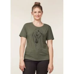 EQL Women's Graceful Horse T-Shirt - Caper -Ovation Store 645442 800 800