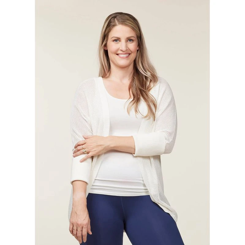 EQL Women's Mesh Cocoon Cardigan - Soft White EQL Women's Mesh Cocoon Cardigan - Soft White -Ovation Store 650150 800 800