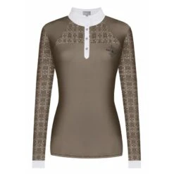 Fair Play Women's Aiko Long Sleeve Competition Shirt - Taupe Grey