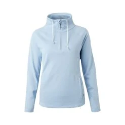 Horze Women's Ira Technical Half Zip Sweatshirt With High Neck - Cashmere Blue