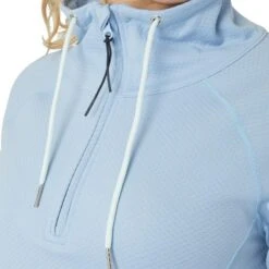 Horze Women's Ira Technical Half Zip Sweatshirt With High Neck - Cashmere Blue -Ovation Store 659692 800 800
