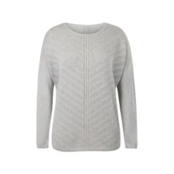 EQL Women's Chevron Pointelle Sweater - Heather Grey -Ovation Store 669734 800 800