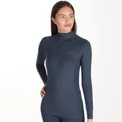 Shires Aubrion Women's Revive Long Sleeve Sun Shirt - Navy -Ovation Store 672648 800 800