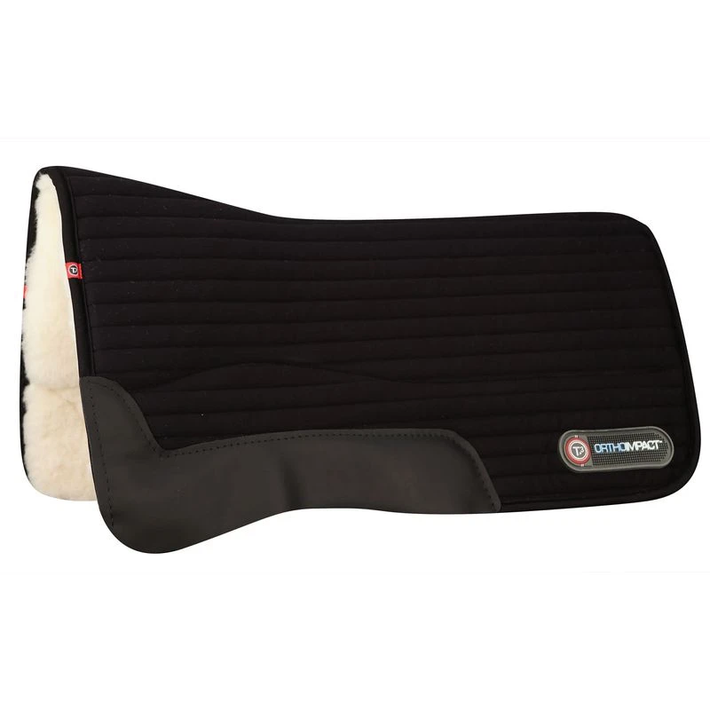 T3 WoolBack Ortho Impact Performance Pad w/Wear Leathers - Black T3 WoolBack Ortho Impact Performance Pad W/Wear Leathers - Black -Ovation Store 676323 800 800
