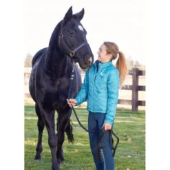 Kerrits Kids' Pony Tracks Reversible Quilted Jacket - Ink Run Free/Peacock -Ovation Store 682767 800 800