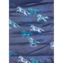 Kerrits Kids' Pony Tracks Reversible Quilted Jacket - Ink Run Free/Peacock -Ovation Store 682769 800 800