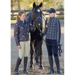 Kerrits Kids' Pony Tracks Reversible Quilted Jacket - Black Run Free/Black -Ovation Store 683177 800 800