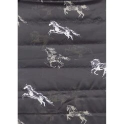 Kerrits Kids' Pony Tracks Reversible Quilted Jacket - Black Run Free/Black -Ovation Store 683179 800 800