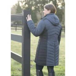 Kerrits Women's Horsey Houndstooth Insulated Parka - Ink Houndstooth/Black -Ovation Store 683242 800 800