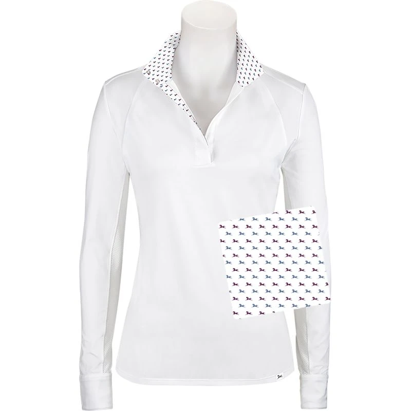RJ Classics Women's Maddie 37.5 Show Shirt - White/Autumn Logos RJ Classics Women's Maddie 37.5 Show Shirt - White/Autumn Logos -Ovation Store 691226 800 800