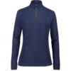 RJ Classics Women's Logan Zip Tech Shirt - Twilight Blue Heather -Ovation Store 691415 800 800