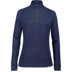 RJ Classics Women's Logan Zip Tech Shirt - Twilight Blue Heather