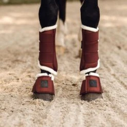 Horze Terrazzo Bell Boots With Fleece - Smoked Paprika -Ovation Store 695482 800 800