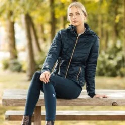 Horze Women's Shannon Light Padded Jacket - Dark Navy 6 Horze Women's Shannon Light Padded Jacket - Dark Navy -Ovation Store 695587 800 800