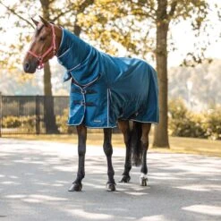 Horze Glasgow Medium Weight Combo Turnout Blanket 150g - Opal Blue 5 Horze Glasgow Medium Weight Combo Turnout Blanket 150g - Opal Blue -Ovation Store 695784 800 800