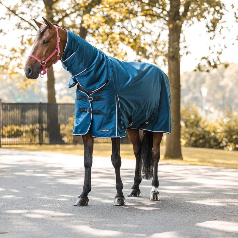 Horze Glasgow Medium Weight Combo Turnout Blanket 150g - Opal Blue Horze Glasgow Medium Weight Combo Turnout Blanket 150g - Opal Blue -Ovation Store 695784 800 800