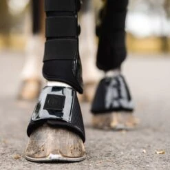 Horze Smoky Twilight Air Mesh Bell Boots - Caviar Black -Ovation Store 696978 800 800