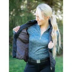 FITS Women's Ayra Fall Winter Long Sleeve Tech Shirt - Hot Pink Horse Print -Ovation Store 700594 800 800